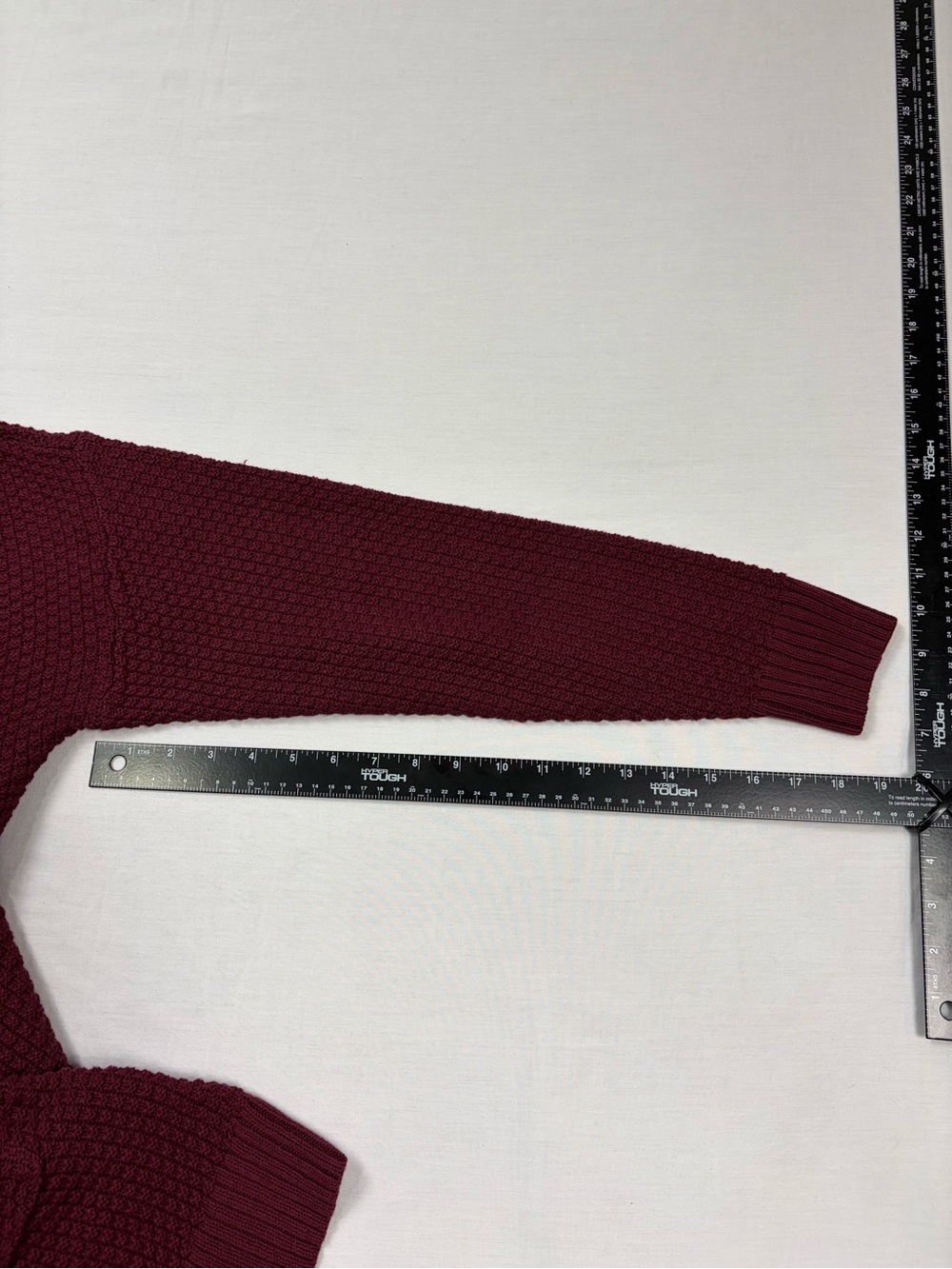 Gap Open Front Cardigan Sweater Small Burgundy Waffle Knit Long Sleeve Pockets - Picture 13 of 13